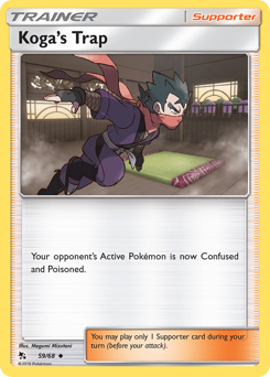 Koga's Trap, Hidden Fates #59, Pokémon TCG card