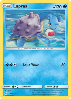 Lapras, Hidden Fates #17, Pokémon TCG card