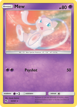 Mew, Hidden Fates #32, Pokémon TCG card