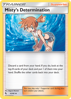 Misty's Determination, Hidden Fates #62, Pokémon TCG card