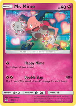 Mr. Mime, Hidden Fates #43, Pokémon TCG card