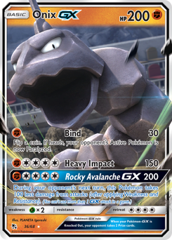 Onix-GX, Hidden Fates #36, Pokémon TCG card