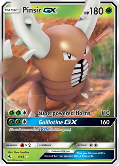 Pinsir-GX, Hidden Fates #6, Pokémon TCG card