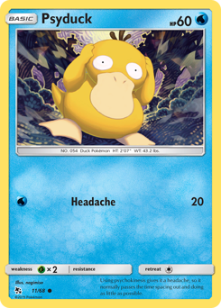 Psyduck, Hidden Fates #11, Pokémon TCG card