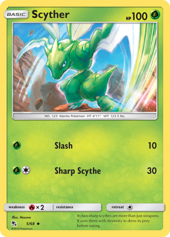 Scyther, Hidden Fates #5, Pokémon TCG card