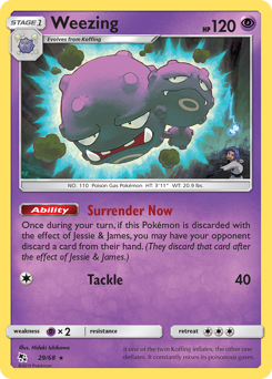 Weezing, Hidden Fates #29, Pokémon TCG card