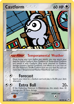 Castform, Hidden Legends #30, Pokémon TCG card