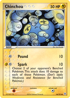 Chinchou, Hidden Legends #56, Pokémon TCG card
