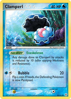 Clamperl, Hidden Legends #58, Pokémon TCG card