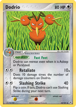 Dodrio, Hidden Legends #33, Pokémon TCG card