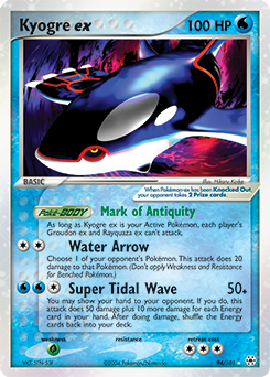 Kyogre ex, Hidden Legends #94, Pokémon TCG card