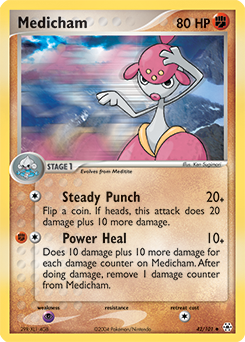 Medicham, Hidden Legends #42, Pokémon TCG card