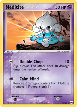 Meditite, Hidden Legends #65, Pokémon TCG card