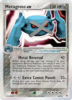 Metagross ex, Hidden Legends #95, Pokémon TCG card