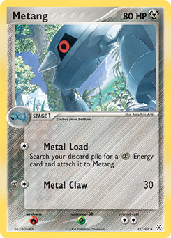 Metang, Hidden Legends #21, Pokémon TCG card