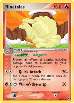 Ninetales, Hidden Legends #22, Pokémon TCG card