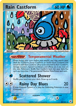 Rain Castform, Hidden Legends #23, Pokémon TCG card