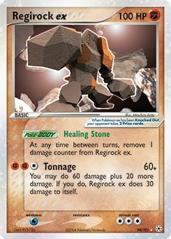 Regirock ex, Hidden Legends #98, Pokémon TCG card