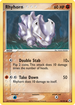Rhyhorn, Hidden Legends #70, Pokémon TCG card