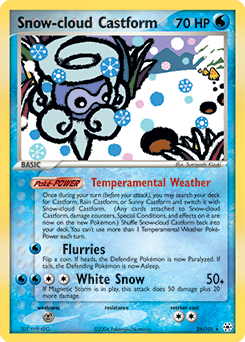 Snow-cloud Castform, Hidden Legends #25, Pokémon TCG card