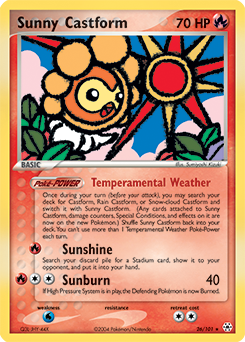 Sunny Castform, Hidden Legends #26, Pokémon TCG card