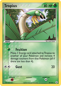 Tropius, Hidden Legends #27, Pokémon TCG card