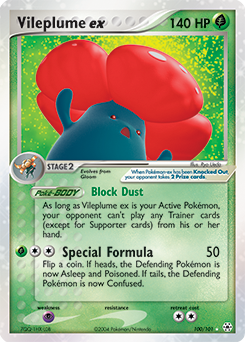 Vileplume ex, Hidden Legends #100, Pokémon TCG card