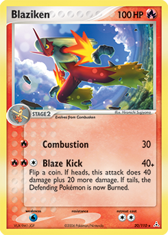 Blaziken, Holon Phantoms #20, Pokémon TCG card
