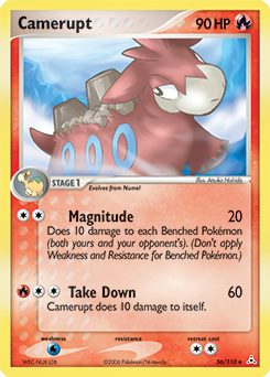 Camerupt, Holon Phantoms #36, Pokémon TCG card