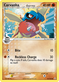 Carvanha δ, Holon Phantoms #61, Pokémon TCG card