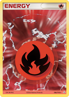 Fire Energy, Holon Phantoms #106, Pokémon TCG card