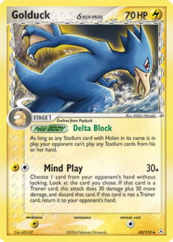 Golduck δ, Holon Phantoms #43, Pokémon TCG card