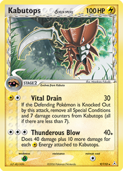 Kabutops δ, Holon Phantoms #9, Pokémon TCG card