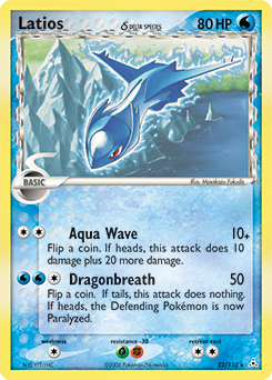 Latios δ, Holon Phantoms #22, Pokémon TCG card