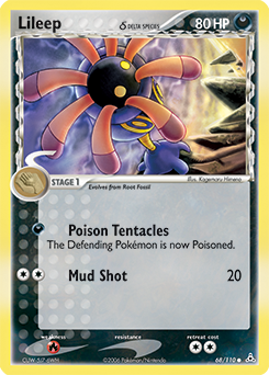 Lileep δ, Holon Phantoms #68, Pokémon TCG card