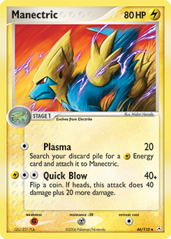 Manectric, Holon Phantoms #46, Pokémon TCG card