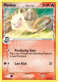 Mankey δ, Holon Phantoms #70, Pokémon TCG card