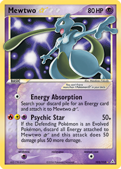 Mewtwo ★, Holon Phantoms #103, Pokémon TCG card