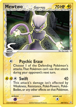 Mewtwo δ, Holon Phantoms #24, Pokémon TCG card