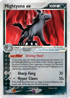 Mightyena ex, Holon Phantoms #101, Pokémon TCG card