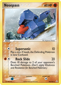 Nosepass, Holon Phantoms #25, Pokémon TCG card