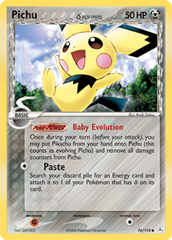 Pichu δ, Holon Phantoms #76, Pokémon TCG card