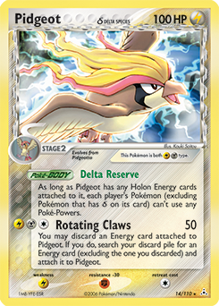 Pidgeot δ, Holon Phantoms #14, Pokémon TCG card