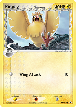 Pidgey δ, Holon Phantoms #77, Pokémon TCG card