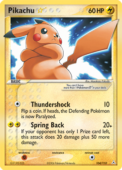 Pikachu ★, Holon Phantoms #104, Pokémon TCG card