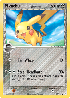 Pikachu δ, Holon Phantoms #79, Pokémon TCG card