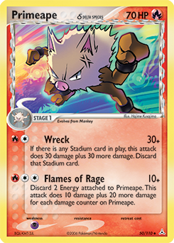 Primeape δ, Holon Phantoms #50, Pokémon TCG card