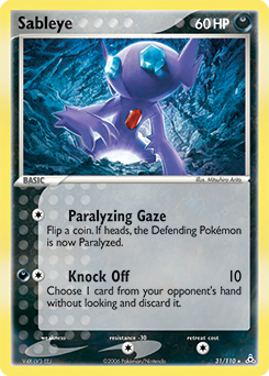 Sableye, Holon Phantoms #31, Pokémon TCG card