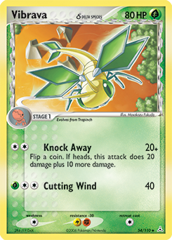 Vibrava δ, Holon Phantoms #54, Pokémon TCG card