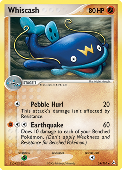 Whiscash, Holon Phantoms #55, Pokémon TCG card